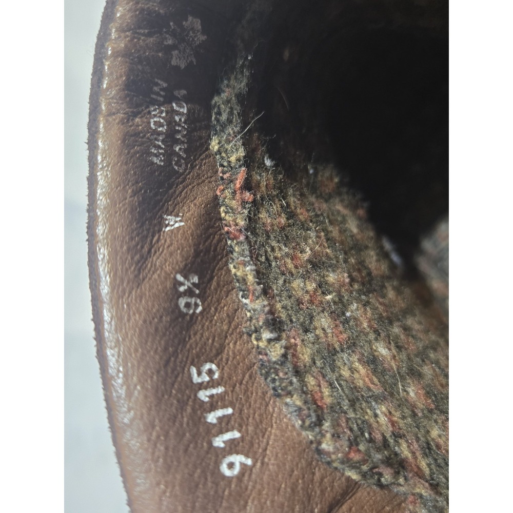 LL Bean Womens Leather Hiking Boots Size 9X Brown Lined Hook Loop Closure - Picture 8 of 9